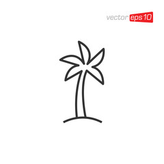 Fototapeta na wymiar Palm Tree Icon Logo Design Vector