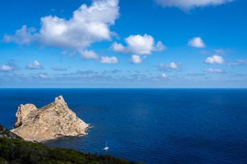 Fototapeta na wymiar One of the gorgeous hiking trails on the island of Marettimo Italy (Sicily)