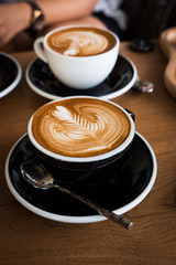 coffee latte art in coffee shop