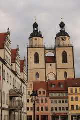 Fototapeta na wymiar Lutherstadt Wittenberg; Markt mit Rathaus und Stadtkirche