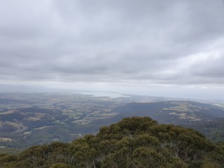 View to Lake Illawarra and the ocean