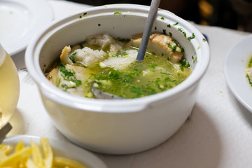 typical portuguese regional dish of Alentejo  acorda alentejana