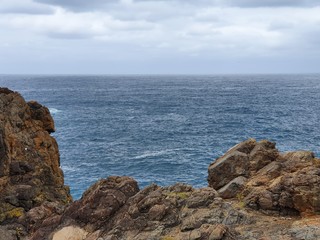View over rocks in Kiama