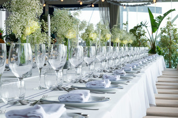 Decoration details of the wedding in Barcelona