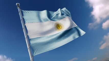 Flag Argentina AR 4k