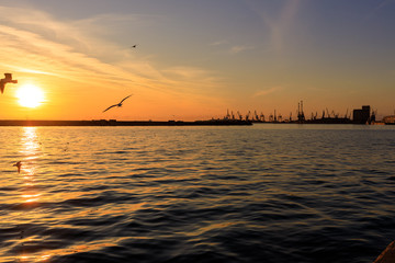 seafront in thessaloniki afternoon in cloudy weather