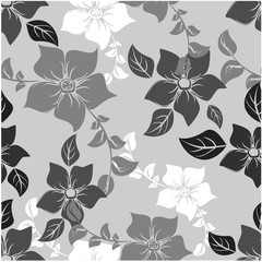 Fototapeta premium Vector abstract background flowers seamless pattern