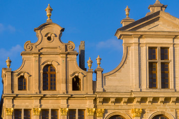 Fototapeta premium detail of a Guildhall at the Grand Place in Brussels, Belgium.