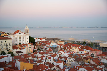Fototapeta premium aerial view of the lisbon portugal photo