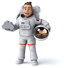 Fun astronaut - 3D Illustration