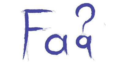 Faq hand writing illustration
