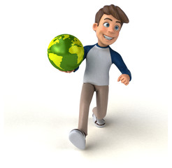 3D cartoon character fun teenager