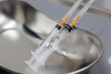 Syringe、Medical instruments in hospital operating room