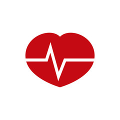 Vector image of a cardiogram. Heartbeat icon symbol
