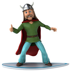 Fun 3D gaulois surfer