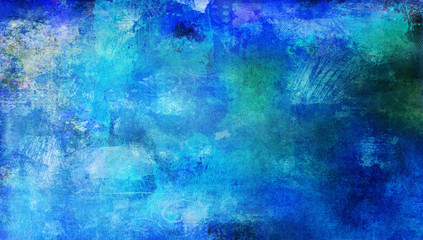 Fototapeta na wymiar blau malerei texturen querformat banner