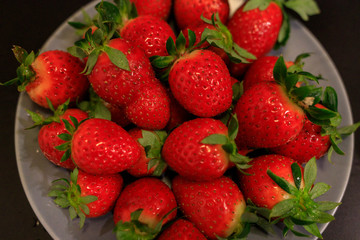 strawberries on a plate in February