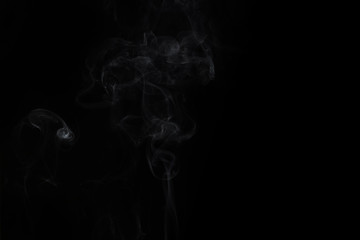 Abstract smoke image on black background