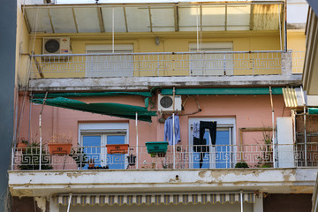 windows and balconies in greece