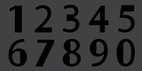 Symbol set. Vector illustration,Numbers colourful set in vintage style. Vector elements illustration template for web design or greeting.