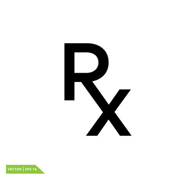 RX icon sign symbol logo design template