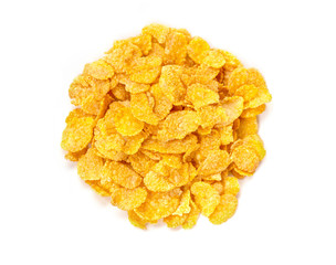 Cornflakes isolated on white