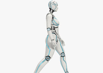 Cyborg female 3d model 