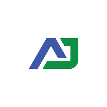 Initial letter aj or ja logo design template