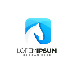 horse logo design vector illustration