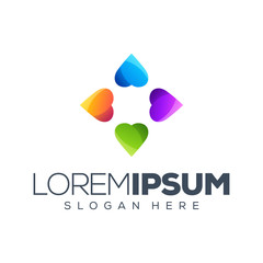 flower logo design vector illustration