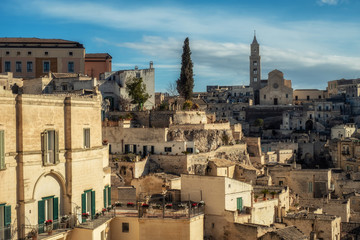 Rooftops of a beautiful Matera town, Italy