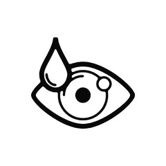 eyewith drop vector icon