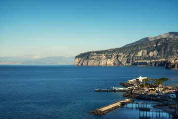Pier in Sorrento, Amalfi coast, Italy