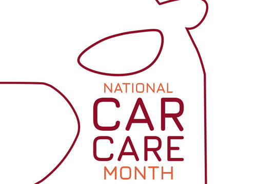 April is National Car Care Month. Holiday concept. Template for background, banner, card, poster with text inscription. Vector EPS10 illustration. - Powered by Adobe