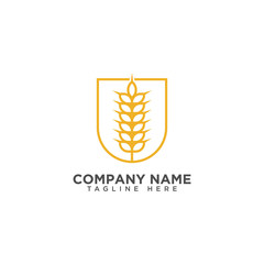 Agriculture wheat Logo Template vector icon design