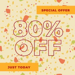 Special sale all items banner template design, end of trendy special banner. Vector illustration