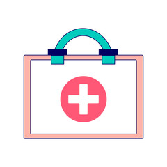 first aid kit icon on white background