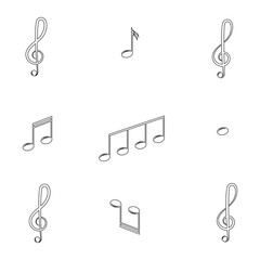 Fototapeta premium Music note Icon Vector
