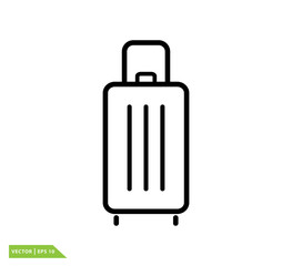Travel bag icon vector logo design template