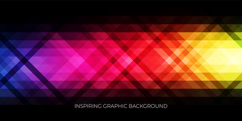 Inspirational geometric background for screen saver, stylish and dynamic design.