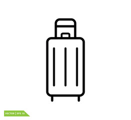 Travel bag icon vector logo design template