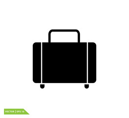 Travel bag icon vector logo design template