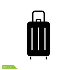 Travel bag icon vector logo design template