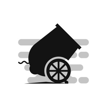 recommend clip art: Cannon icon. Flat style. Isolated. 