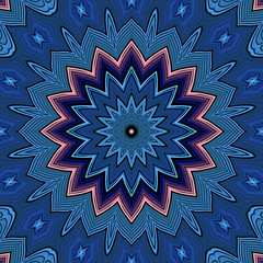 3d effect - abstract polygonal mandala graphic