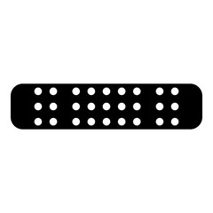 Adhesive Bandage Medical plaster icon black color vector illustration flat style image