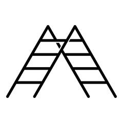 Step ladder icon black color vector illustration flat style image