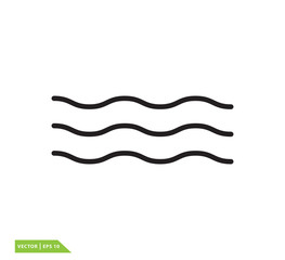 Wave icon vector logo design template