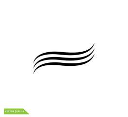 Swoosh icon vector logo design template