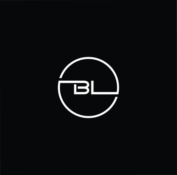 Outstanding professional elegant trendy awesome artistic black and white color BL LB initial based Alphabet icon logo.